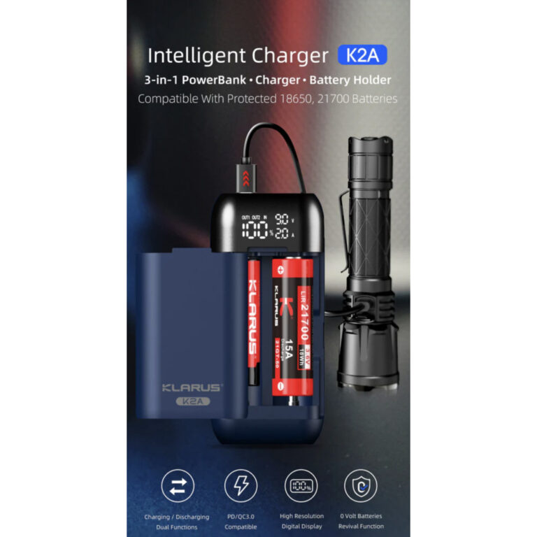 Klarus K A Intelligent Dual Battery Charger And Power Bank Bright