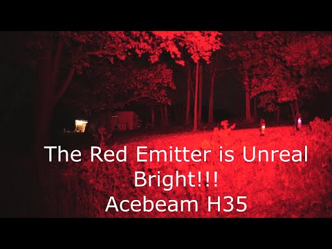 The New Acebeam H35 Headband Light Unreal bright red Emitter plus 2600 Lumen 4 White Emitters