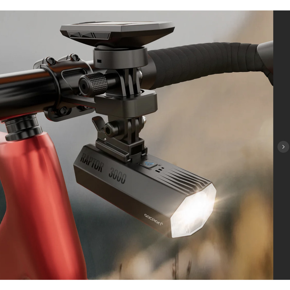 Gaciron Raptor-3000 Super Bright Rechargeable 3000 Lumen Front Bike Light with Wireless Remote Switch