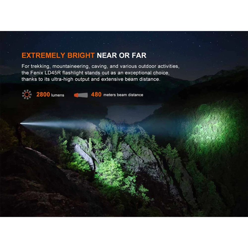 Fenix LD45R Rechargeable Focusable 2800 Lumen Searchlight - 480 Metres