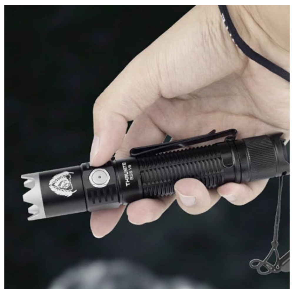 ThruNite BSS V6 'Black Scout Survival' Rechargeable EDC 2000 Lumen Pocket Torch - 259 Metres