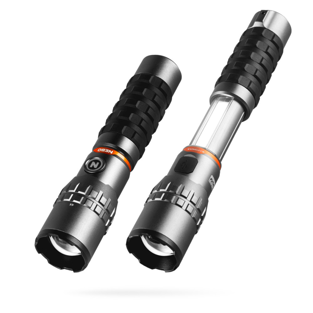 NEBO Slyde King 2K Rechargeable Zoomable 2000 Lumen Flashlight and Work Light - 409 Metres