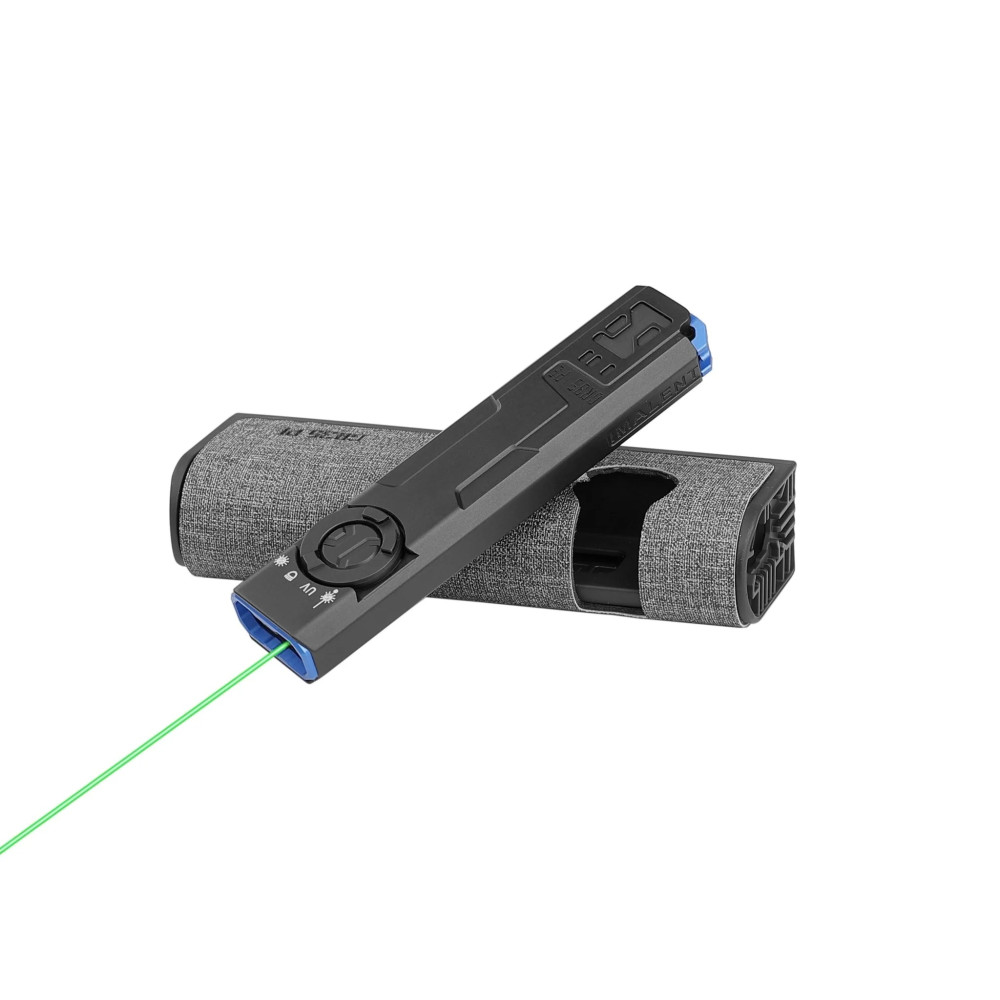 Imalent GR35 PE Rechargeable Flat 2800 Lumen Flashlight with Green Laser/ UV/Police Lights - 426 Metres